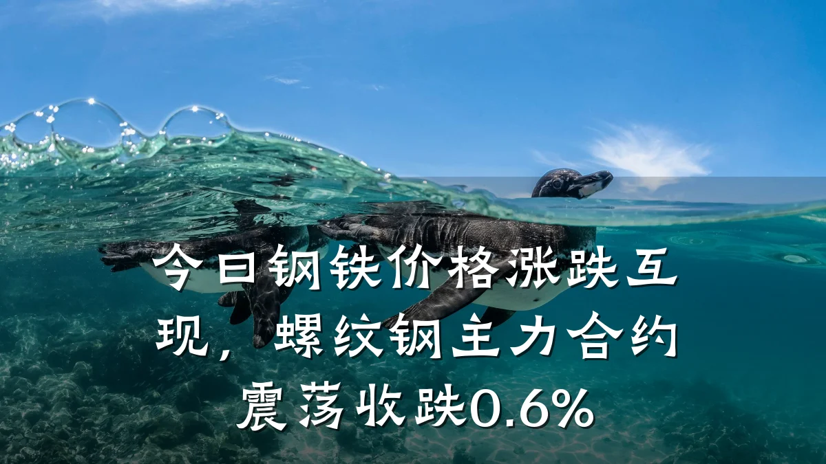 今曰钢铁价格涨跌互现,螺纹钢主力合约震荡收跌0.6%