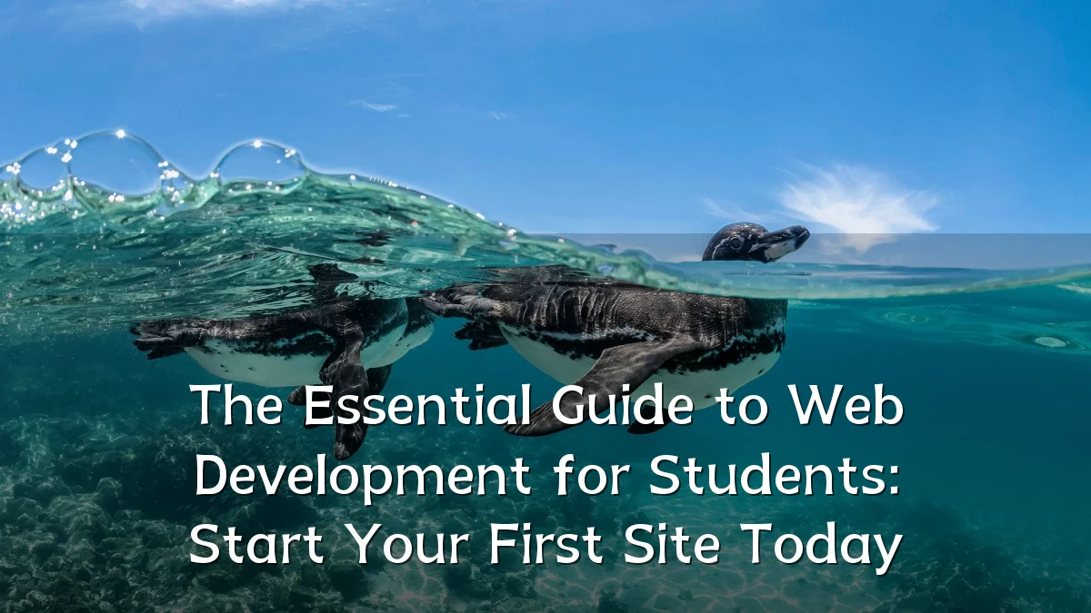 The Essential Guide to Web Development for Students: Start Your First Site Today