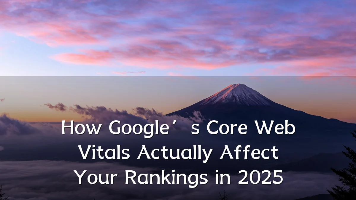 How Google’s Core Web Vitals Actually Affect Your Rankings in 2025