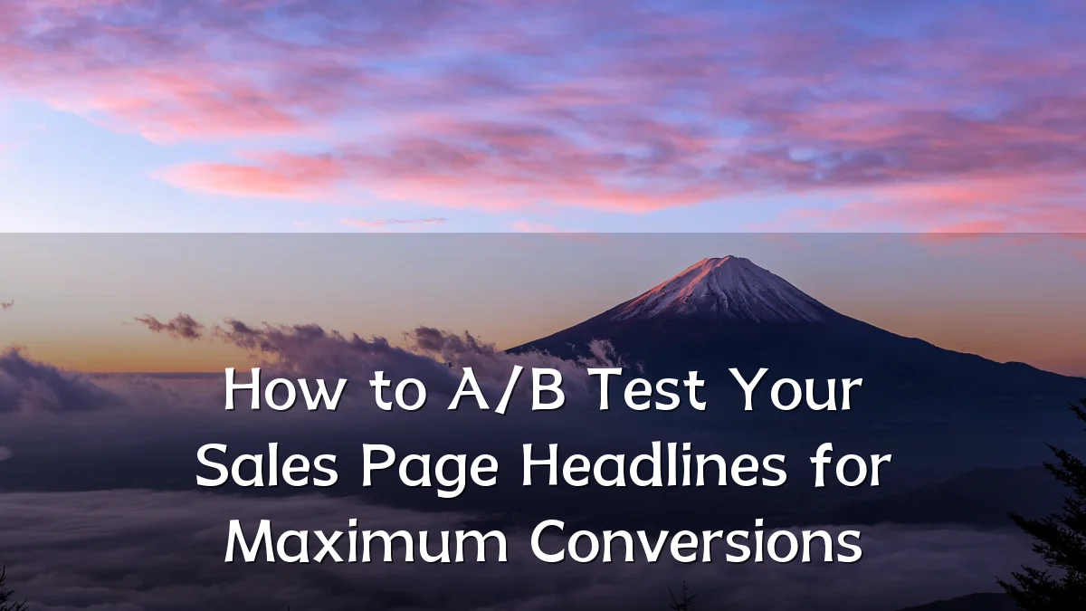 How to A/B Test Your Sales Page Headlines for Maximum Conversions
