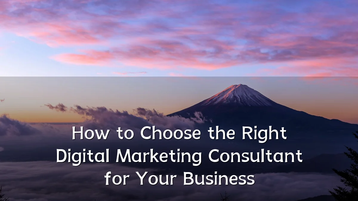 How to Choose the Right Digital Marketing Consultant for Your Business