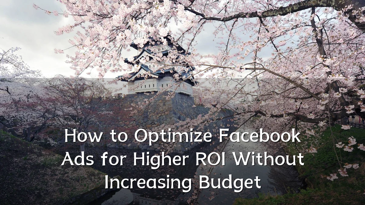 How to Optimize Facebook Ads for Higher ROI Without Increasing Budget
