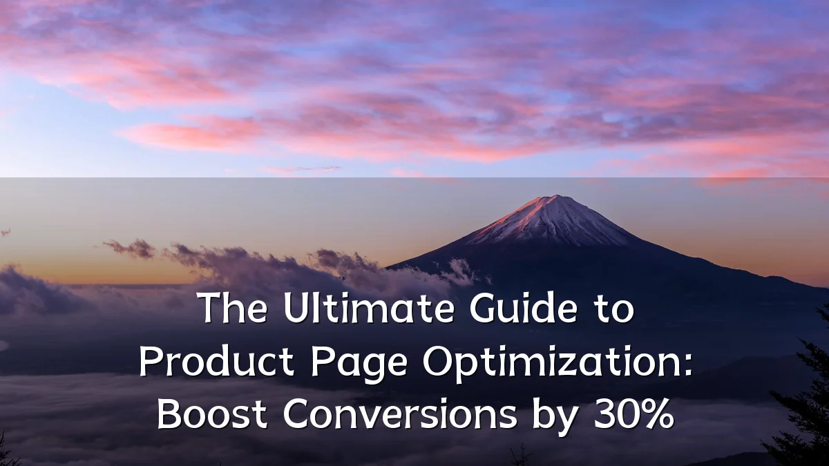 The Ultimate Guide to Product Page Optimization: Boost Conversions by 30%