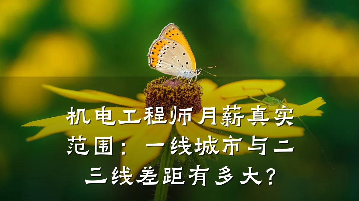 机电工程师月薪真实范围：一线城市与二三线差距有多大？